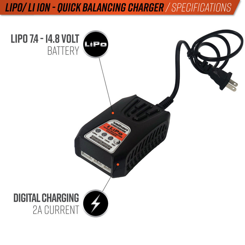 Valken 2-4 Cell LiPo / LiHV Quick Balancing Airsoft Smart Charger