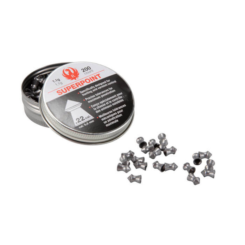 RUGER 200rd Impact .22 Cal Super Points Pointed Pellets
