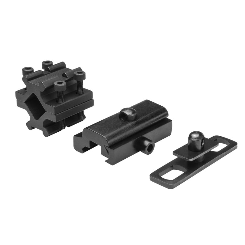 NCSTAR Precision Grade Compact Spring Loaded Bipod w/ 3 Adapters