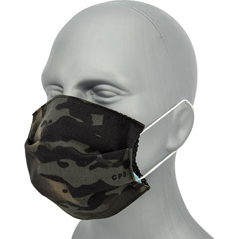 Lancer Tactical Pleated Ripstop Reusable Face Mask Cover w/ Mesh Pocket