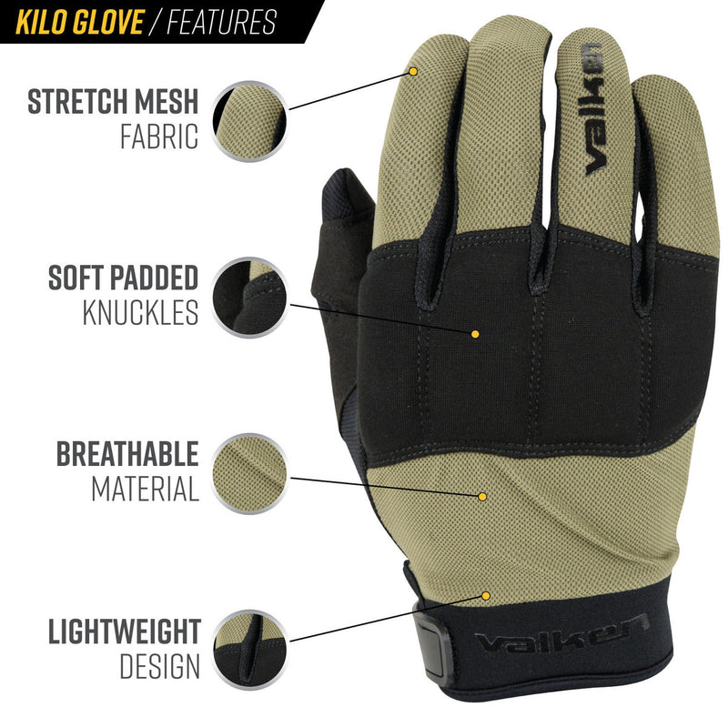 Valken Tactical KILO Lightweight Padded Airsoft Gloves