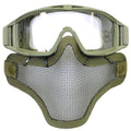 ANM Tactical Airsoft Lower Face Mesh Mask & Goggle Combo Set