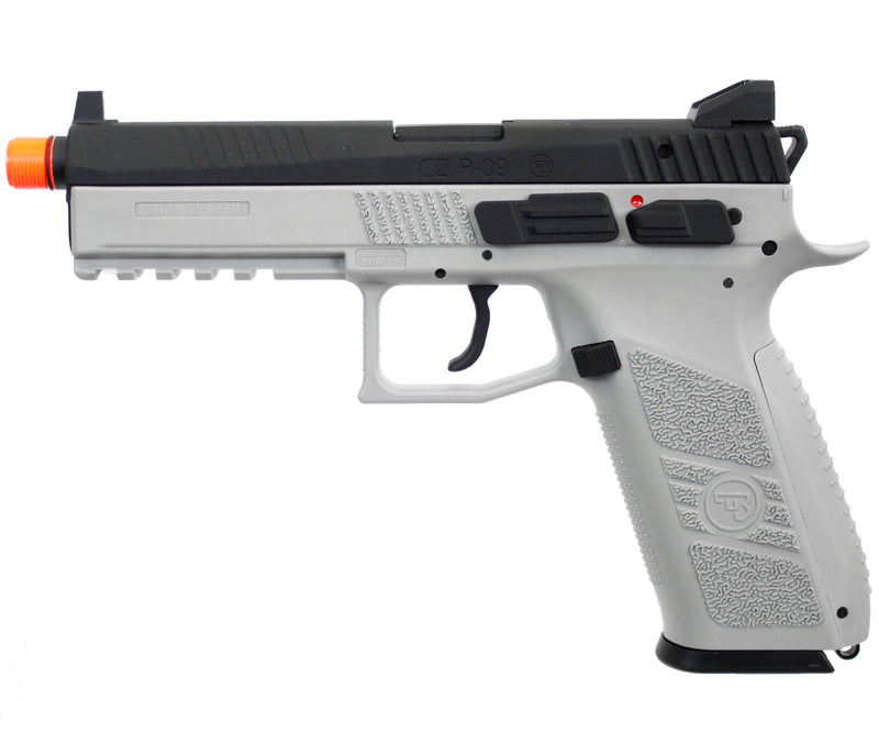 CZ Full Metal P-09 Co2 Powered Gas Blowback Airsoft Pistol by ASG - Urban Grey