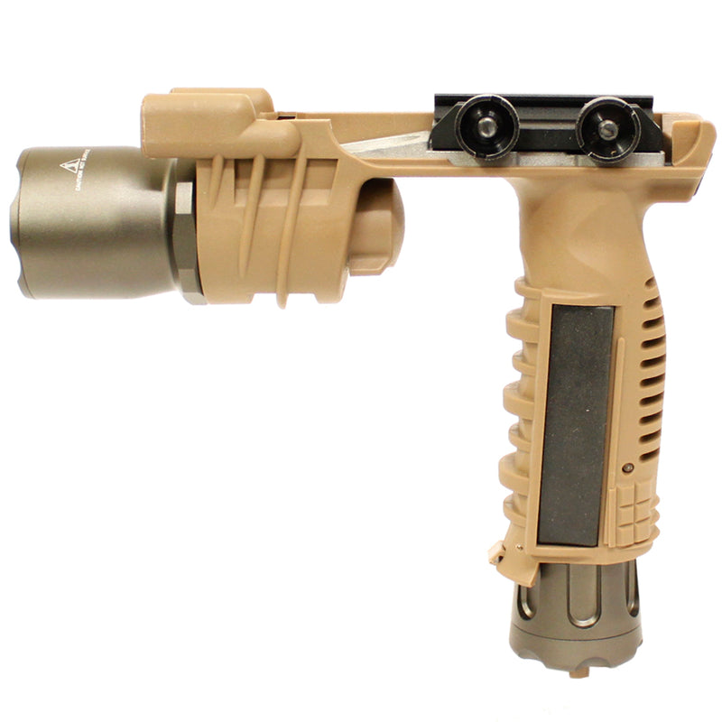 Bravo Tactical Airsoft Weapons Flashlight Vertical Grip - Tan