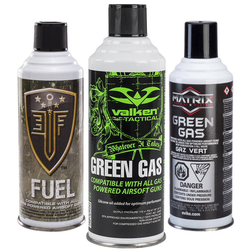 VALKEN AIRSOFT GREEN GAS 8 OZ CAN low price of $10.19