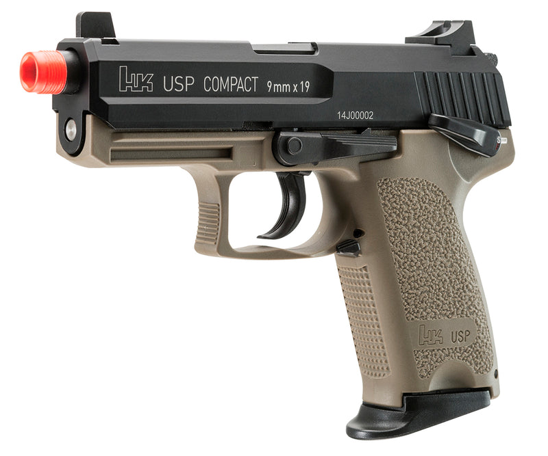 Umarex H&K USP Compact Tactical NS2 GBB Airsoft Pistol by KWA - Dark Earth