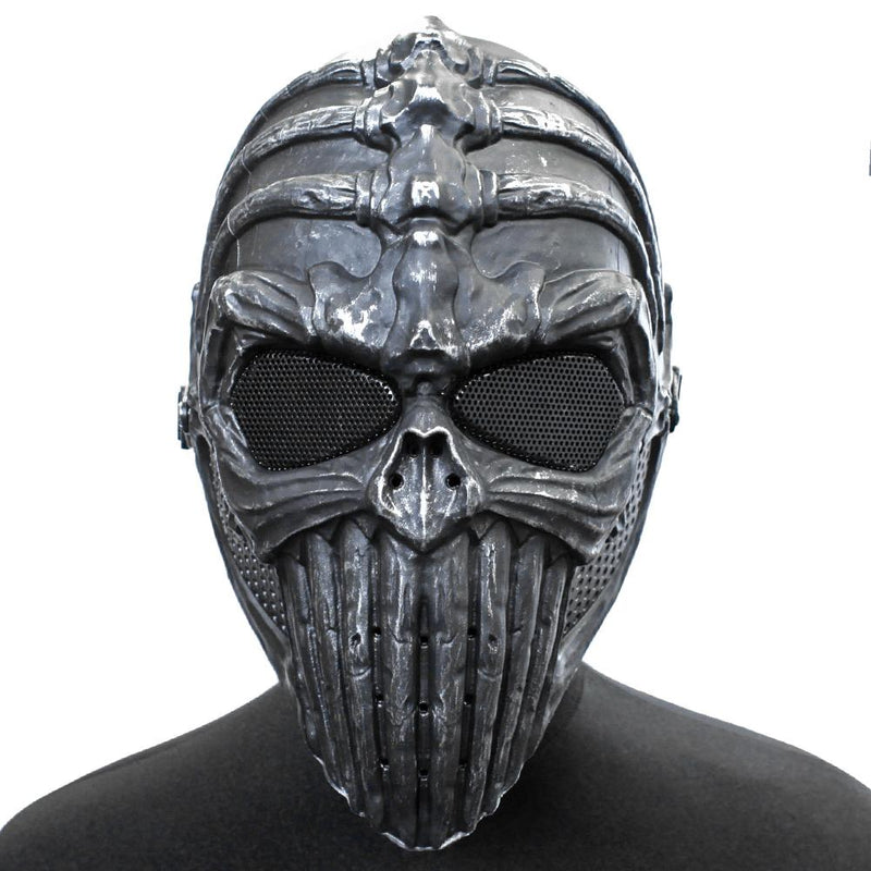 Lancer Tactical Vertabral Full Face Airsoft Mesh Mask