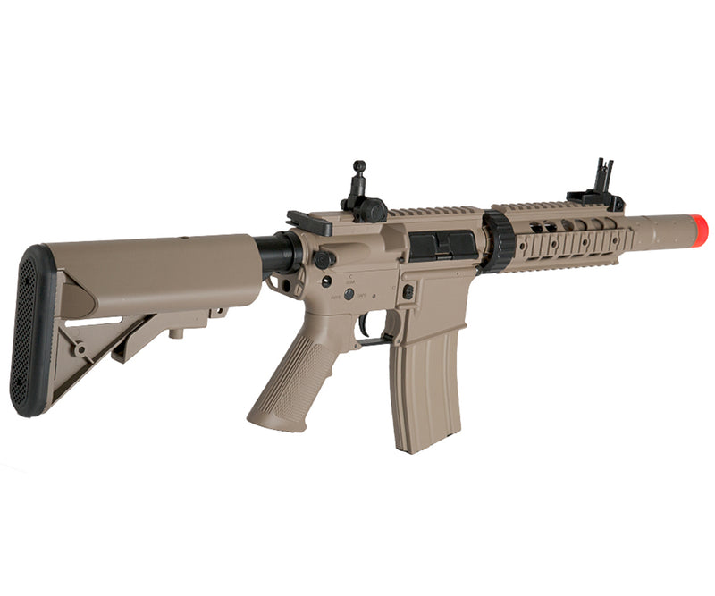Lancer Tactical M4 CQB RIS SD Airsoft Gun AEG - Tan