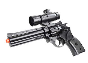 JLS Dirty Harry Pistol 357 Magnum Revolver AEG Airsoft Gun with Sight