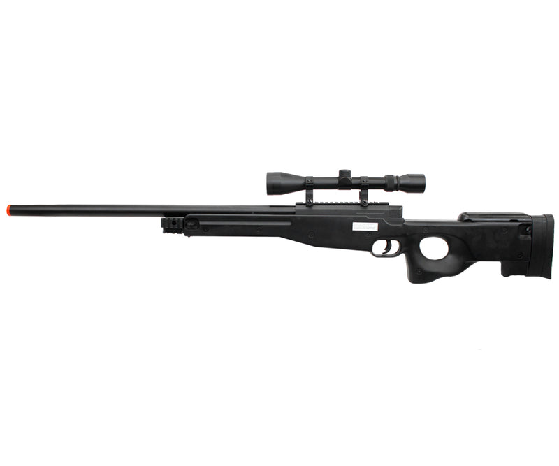 TSD L96 AWP Sniper Rifle Bolt Action Airsoft Gun Black with Scope