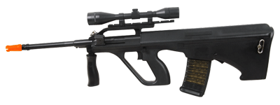 JLS S-M9 Spring Powered Airsoft Gun Steyr AUG HBAR Sniper Rifle - FPS 260