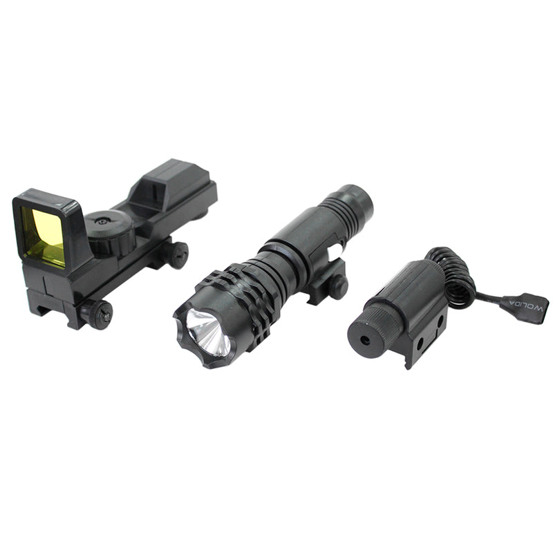 Swiss Arms Universal Optics Accessory Kit w/ Reflex Sight, Flashlight & Laser
