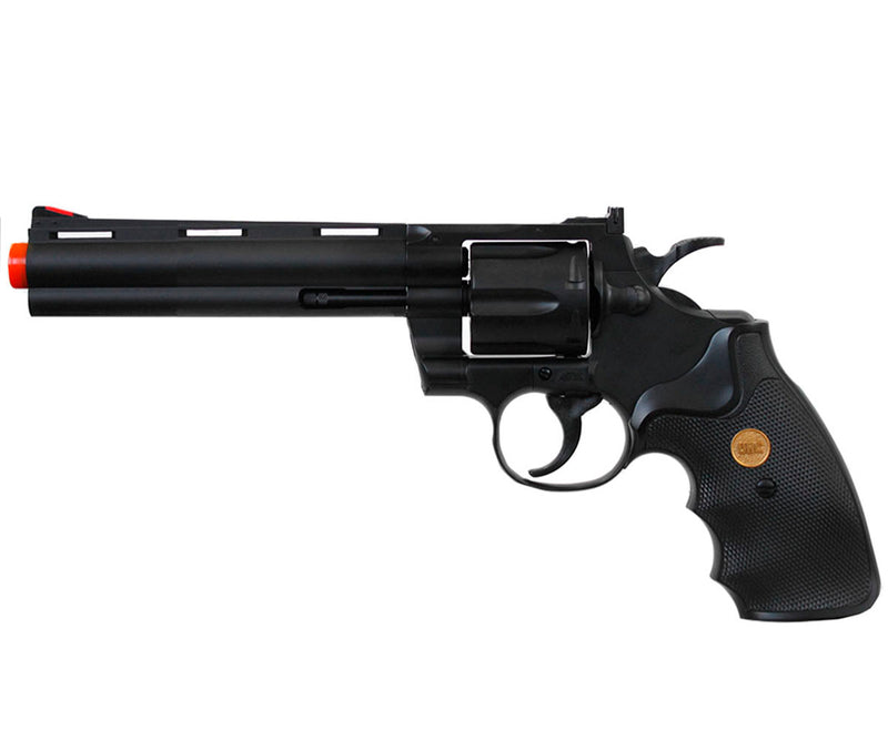 TSD 6" .357 Spring Powered Airsoft Revolver by UHC - Black