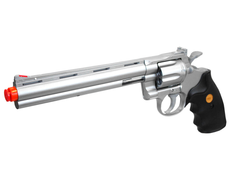 TSD 8" Spring Powered Airsoft Revolver by UHC - Silver