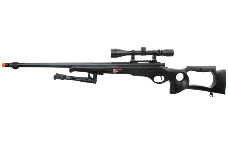 WELL MB10 VSR-10 Bolt Action Airsoft Sniper Rifle w/ Scope & Bipod - Black