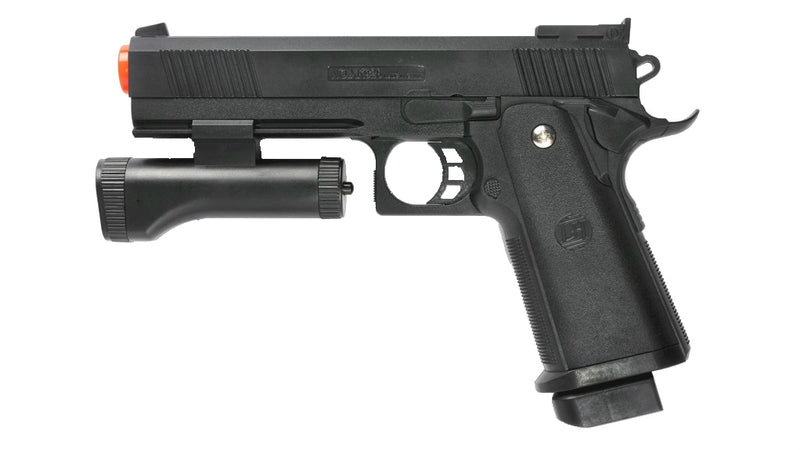 XK928A Black M1911 MK4 Pistol Spring Power Plastic Airsoft Gun w Laser