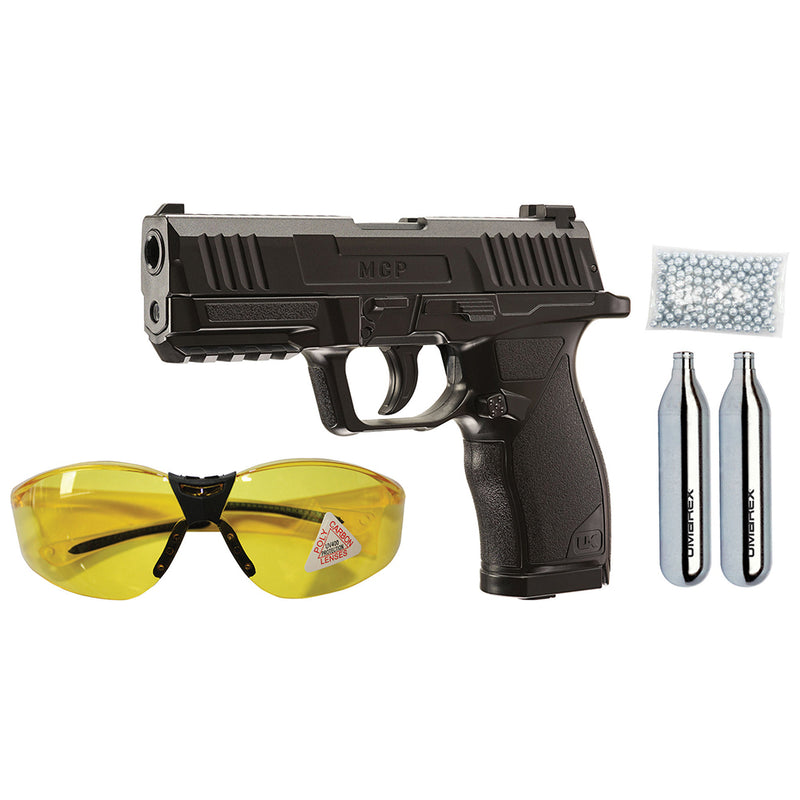 UMAREX MCP .177 BB Gun Air Pistol Kit w/ CO2, Shooting Glasses & BBS