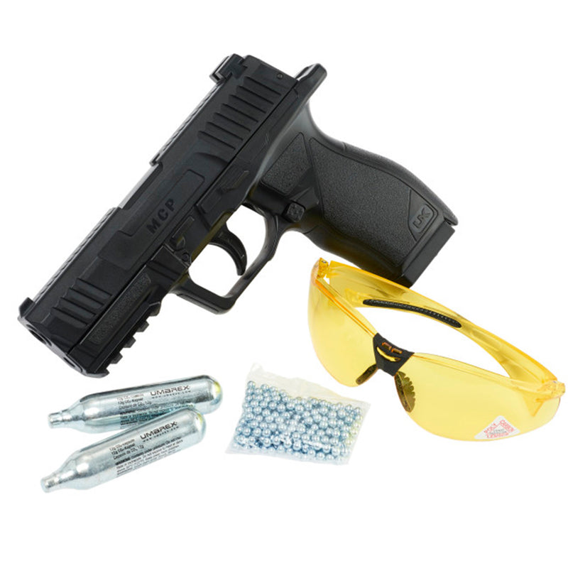 UMAREX MCP .177 BB Gun Air Pistol Kit w/ CO2, Shooting Glasses & BBS