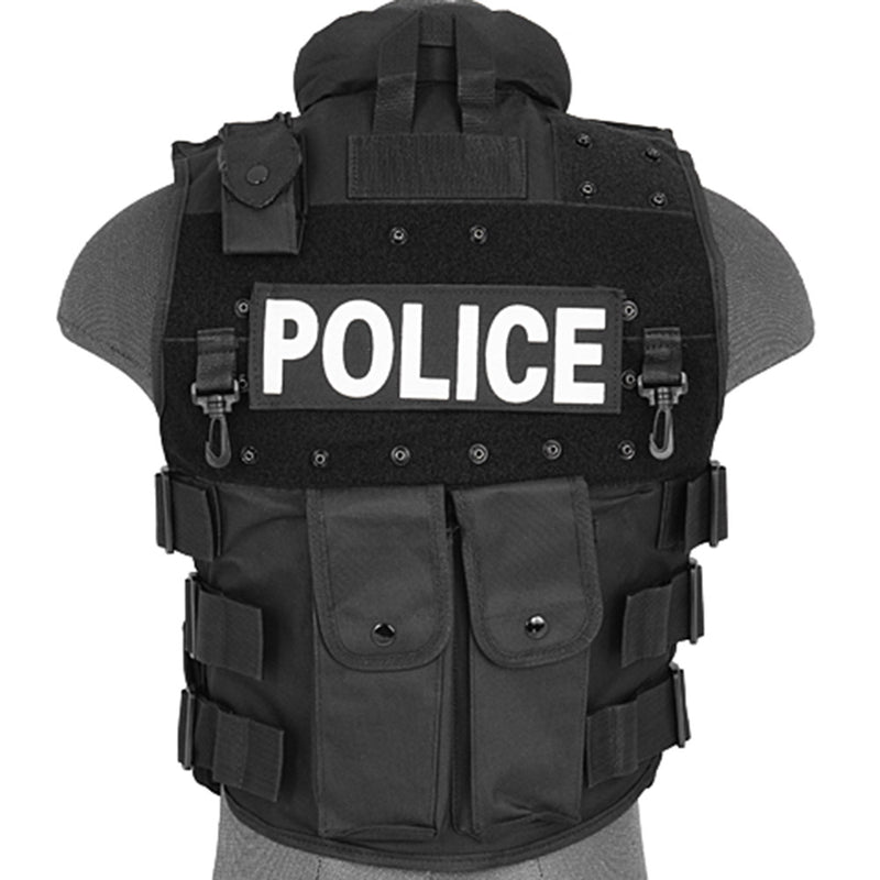 WELL Fire Police SWAT Tactical Airsoft Vest Replica w/ Patches