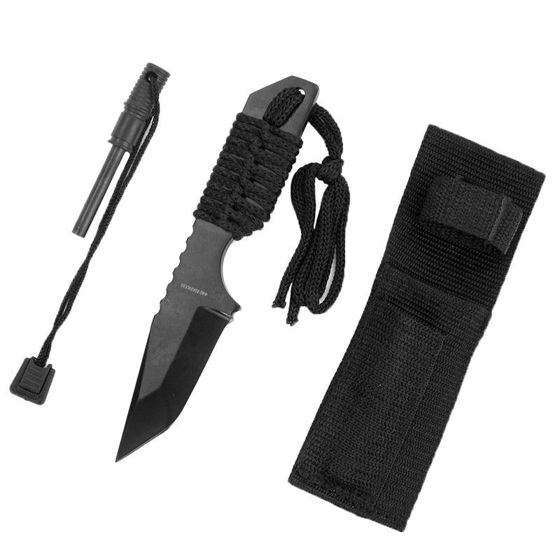 Frost Cutlery 7" Hunting Survival Knife with Fire Starter Kit