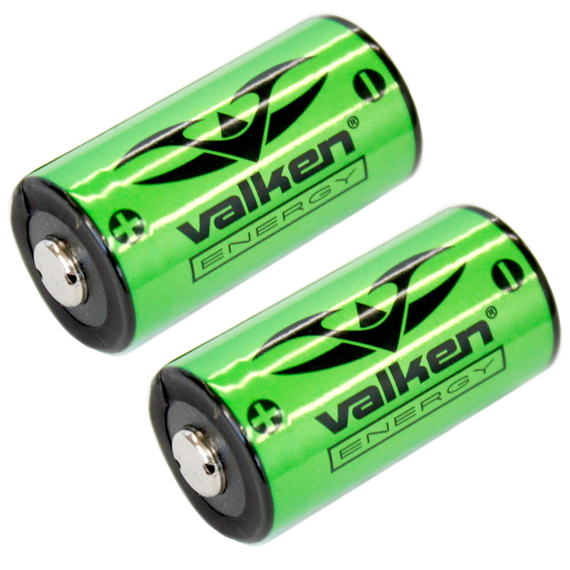 Valken Energy CR123A 3v 1400mAh Lithium Battery 2 Pack Set