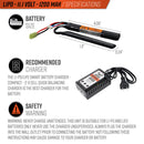 Valken Energy 11.1v 1200mAH 30C Nunchuck Crane Stock Type LIPO Battery