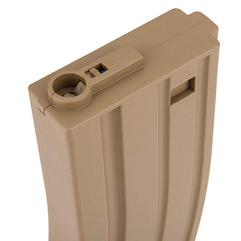 Valken V-TAC M4 / M16 140rd Polymer Airsoft Gun AEG Mid-Cap Magazine - Tan / 5 Pack