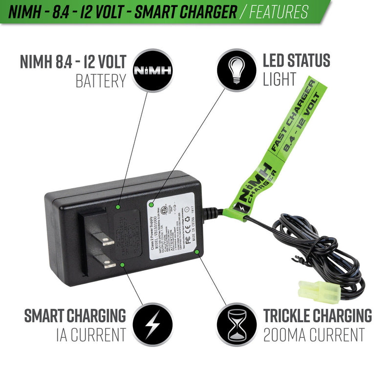 Valken 8.4V-12V NiMH Airsoft AEG Battery Fast Smart Charger