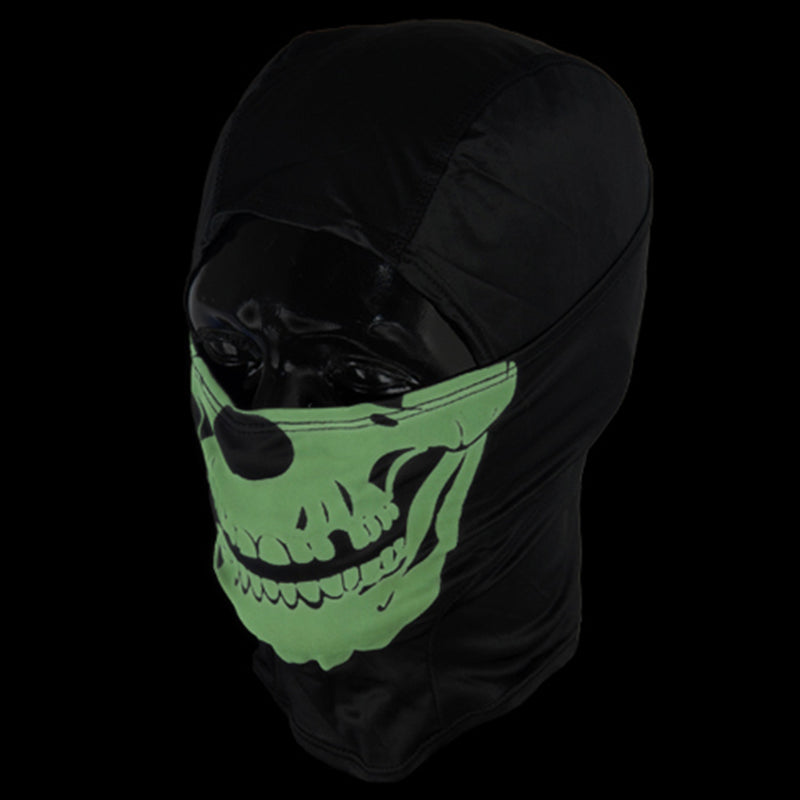 Lancer Tactical Glow in the Dark Airsoft Ghost Skull Mask Balaclava