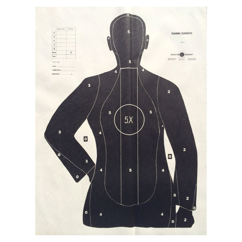 ALCO 35"x45" Tactical and Competitive Training Silhouette Paper Target