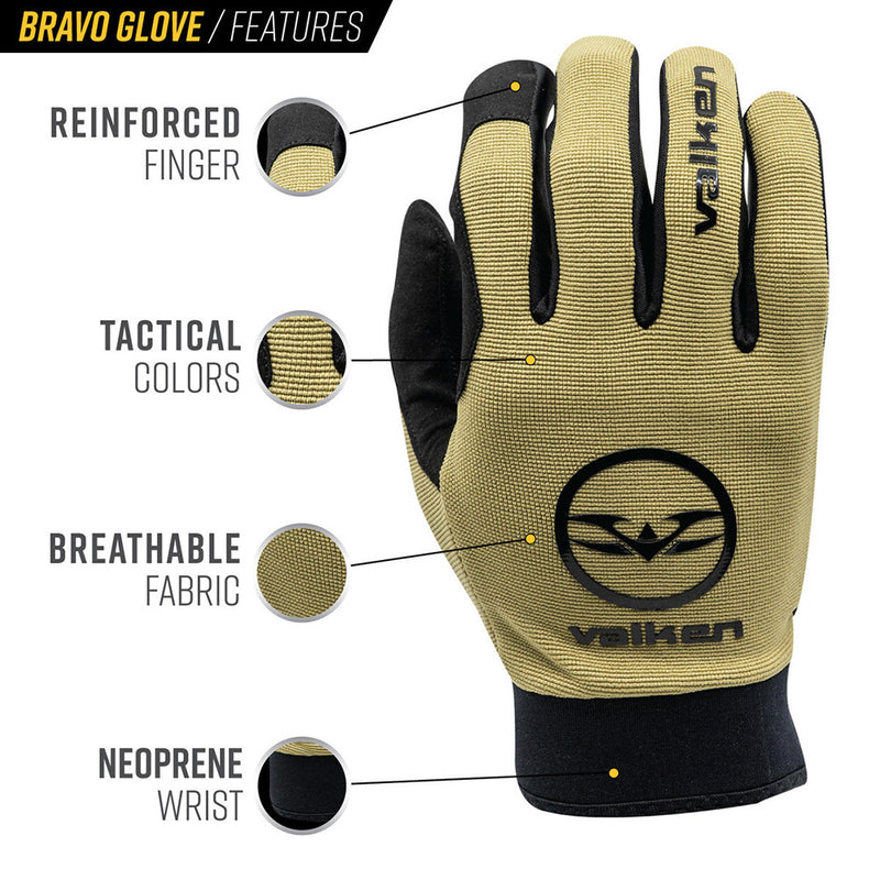 Valken Tactical BRAVO Padded Airsoft Gloves