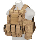 Lancer Tactical Strike Quick Release MOLLE Plate Carrier Vest w/ Pouches