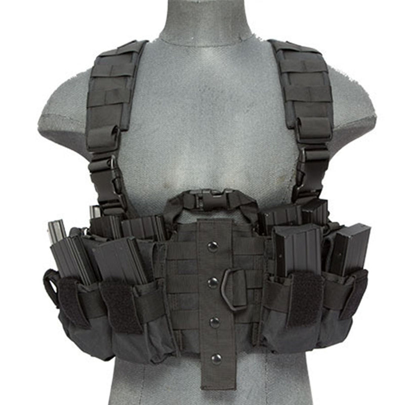 Lancer Tactical MOLLE Chest Rig Harness System w/ Hydration Pouch