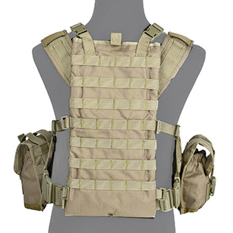Lancer Tactical Modular Chest Rig MOLLE Vest With Hydration Pack