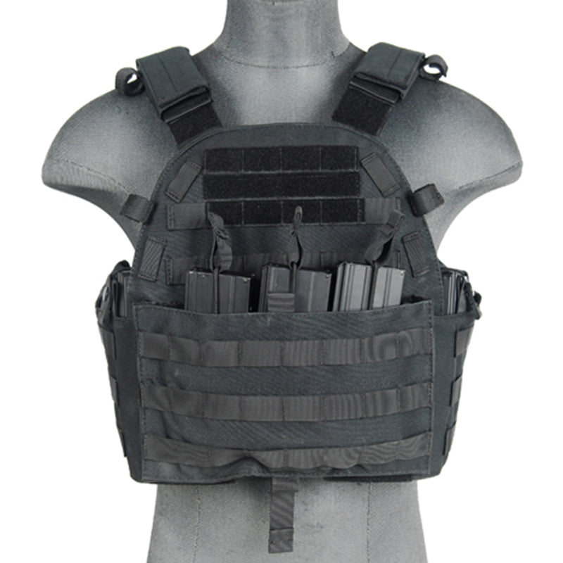 Lancer Tactical 69T4 MOLLE Plate Carrier Vest w/ Triple Mag Pouch Insert