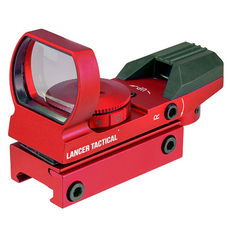 Lancer Tactical 4-Reticle Red / Green Dot Reflex Sight