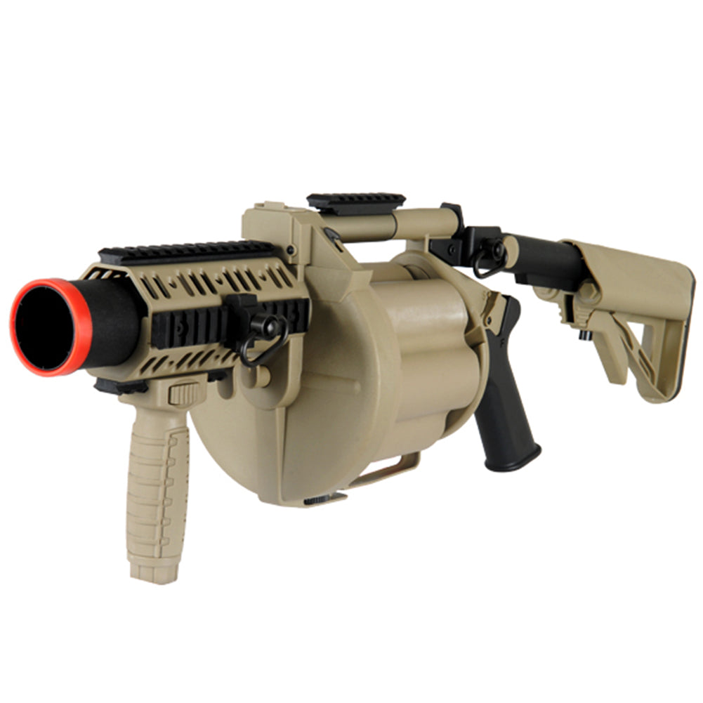 ICS MGL Multi-Shot Revolving 40mm Airsoft Grenade Launcher ...