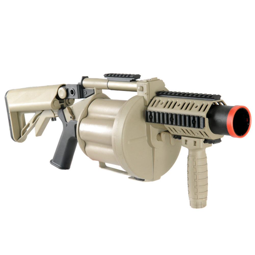 ICS MGL Multi-Shot Revolving 40mm Airsoft Grenade Launcher ...