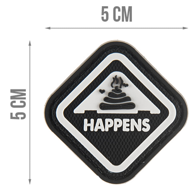 G-FORCE S*** Happens Hook & Loop Tactical Airsoft PVC Morale Patch