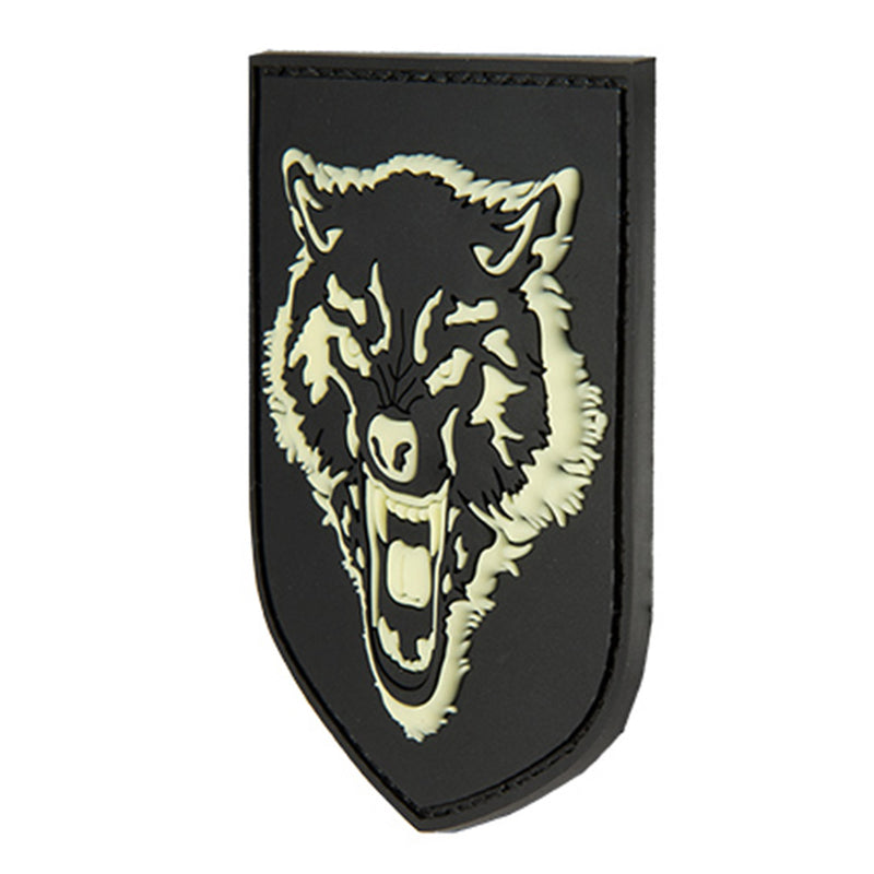 G-FORCE WOLF Glow-in-the-Dark Hook & Loop Tactical PVC Patch