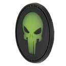 G-FORCE Round Punish Skull Glow-in-the-Dark Hook & Loop Tactical PVC Patch