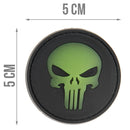 G-FORCE Round Punish Skull Glow-in-the-Dark Hook & Loop Tactical PVC Patch