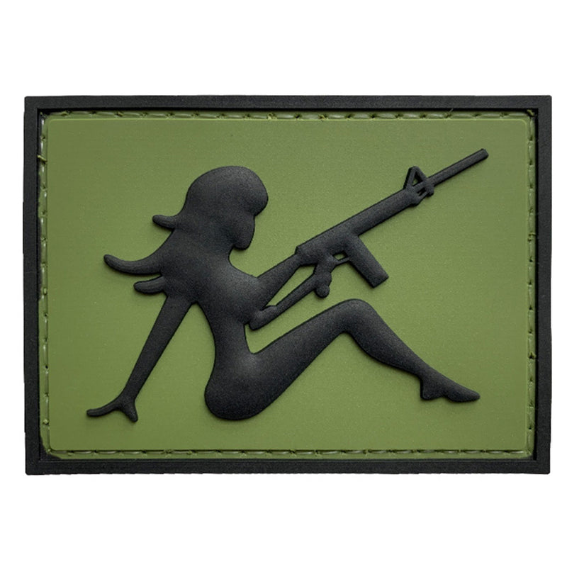 G-FORCE Mudflap Girl w/ Rifle Hook & Loop Tactical PVC Morale Patch