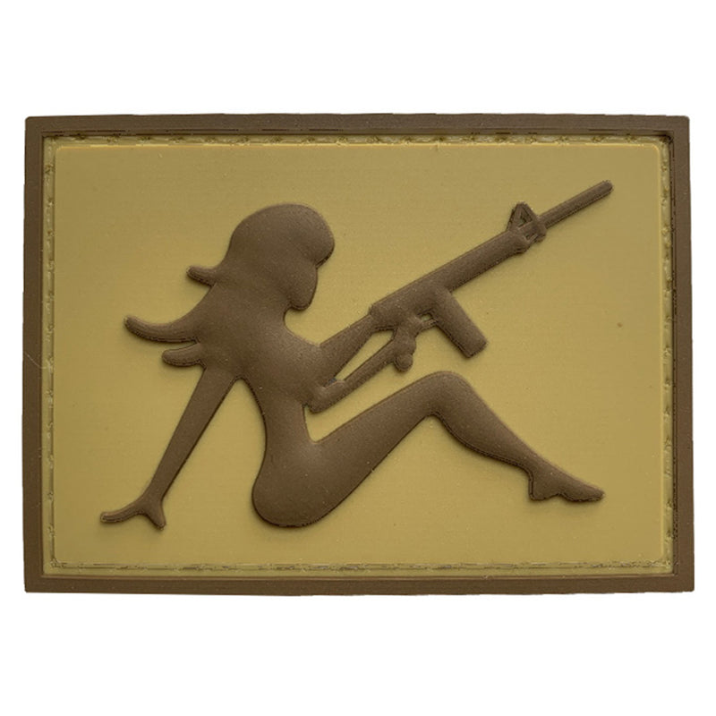 G-FORCE Mudflap Girl w/ Rifle Hook & Loop Tactical PVC Morale Patch