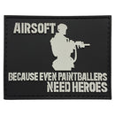 G-FORCE Airsoft Heroes Hook & Loop Tactical PVC Morale Patch