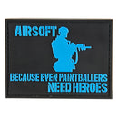 G-FORCE Airsoft Heroes Hook & Loop Tactical PVC Morale Patch