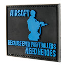 G-FORCE Airsoft Heroes Hook & Loop Tactical PVC Morale Patch