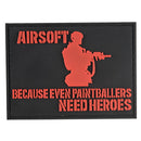 G-FORCE Airsoft Heroes Hook & Loop Tactical PVC Morale Patch