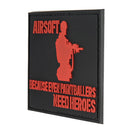 G-FORCE Airsoft Heroes Hook & Loop Tactical PVC Morale Patch