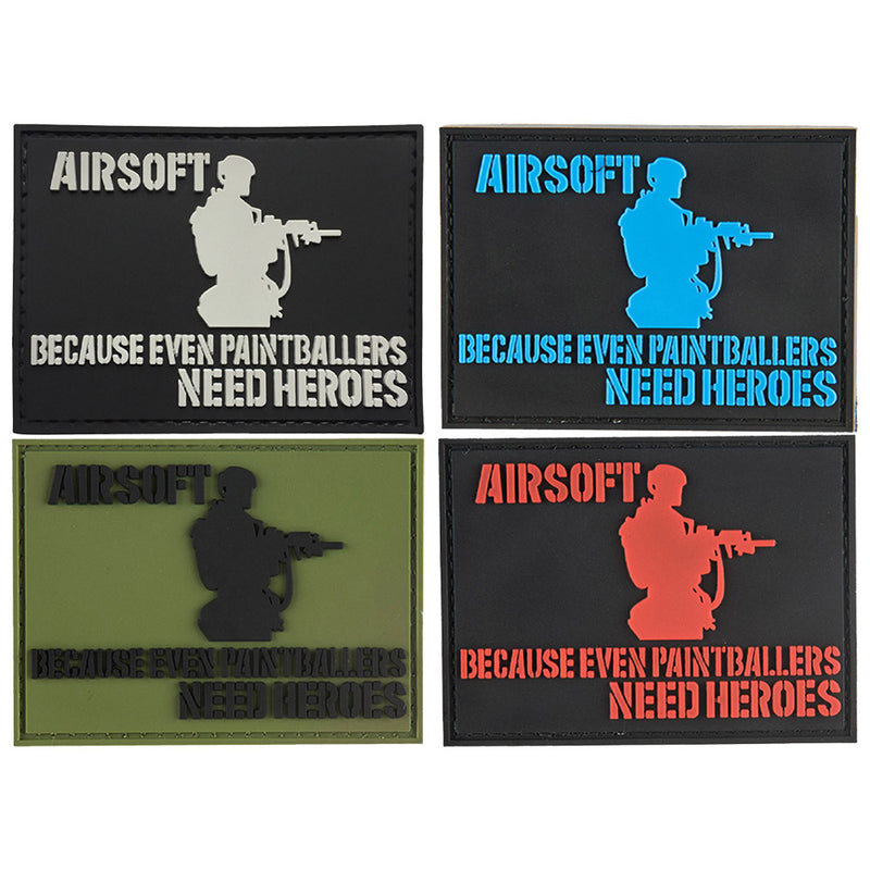 G-FORCE Airsoft Heroes Hook & Loop Tactical PVC Morale Patch